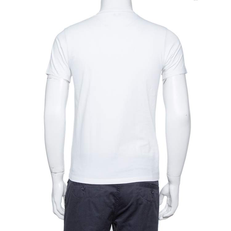 Pre Owned Kenzo White Cotton Big Ben Crewneck T Shirt S