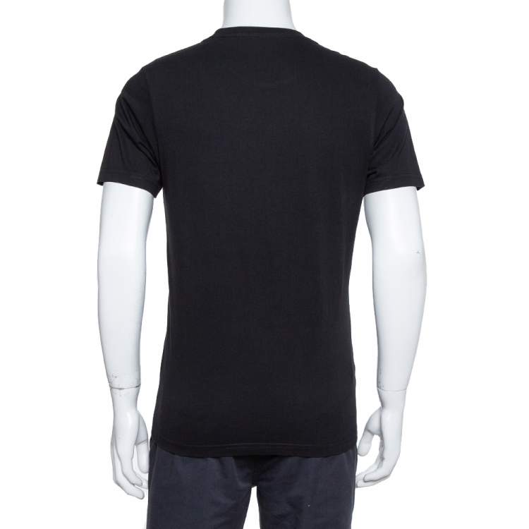 Pre Owned Kenzo Black Eye Print Cotton Crew Neck T-Shirt M