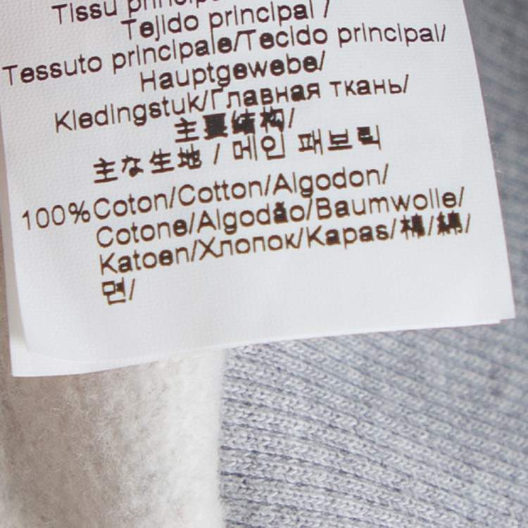 Pre Owned Kenzo Grey Cotton Letter Crewneck Sweatshirt XL