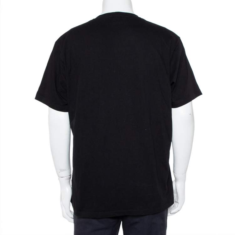 Pre Owned Kenzo Black Cotton Tiger Logo printed Crewneck T-Shirt XXL