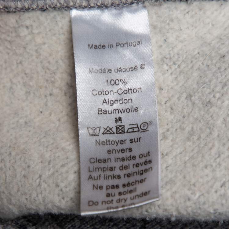 Pre Owned Kenzo Grey Cotton Tiger Embroidered Crewneck Sweatshirt L