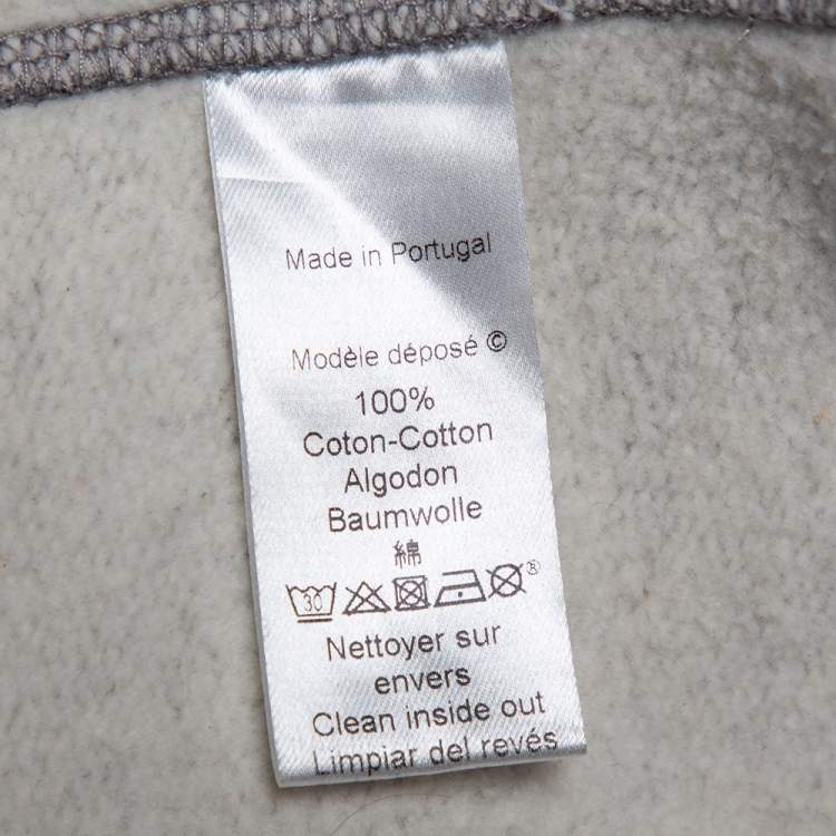 Pre Owned Kenzo Grey Cotton Tiger Embroidered Crewneck Sweatshirt L