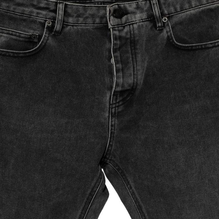 Pre Owned Kenzo Charcoal Grey Denim Cropped Slim Fit Jeans M