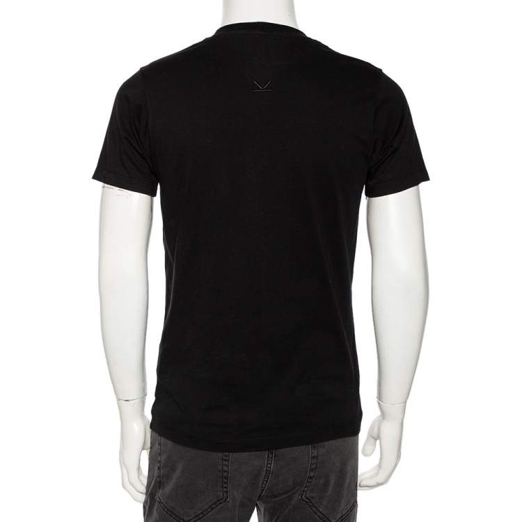 Pre Owned Kenzo Black Landscape Printed Cotton Jersey T-Shirt S