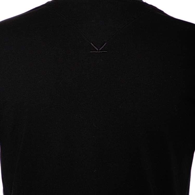 Pre Owned Kenzo Black Landscape Printed Cotton Jersey T-Shirt S