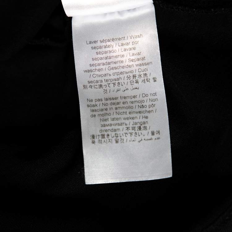 Pre Owned Kenzo Black Cotton Logoed Bands Detailed Crew Neck T-Shirt L