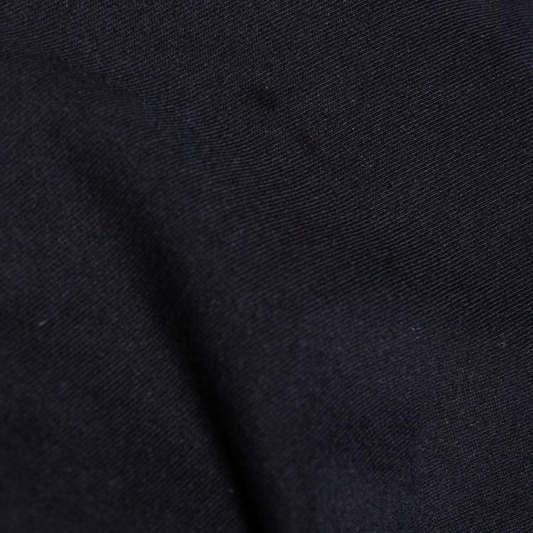 Pre Owned Kenzo Black Cotton Logoed Bands Detailed Crew Neck T-Shirt L