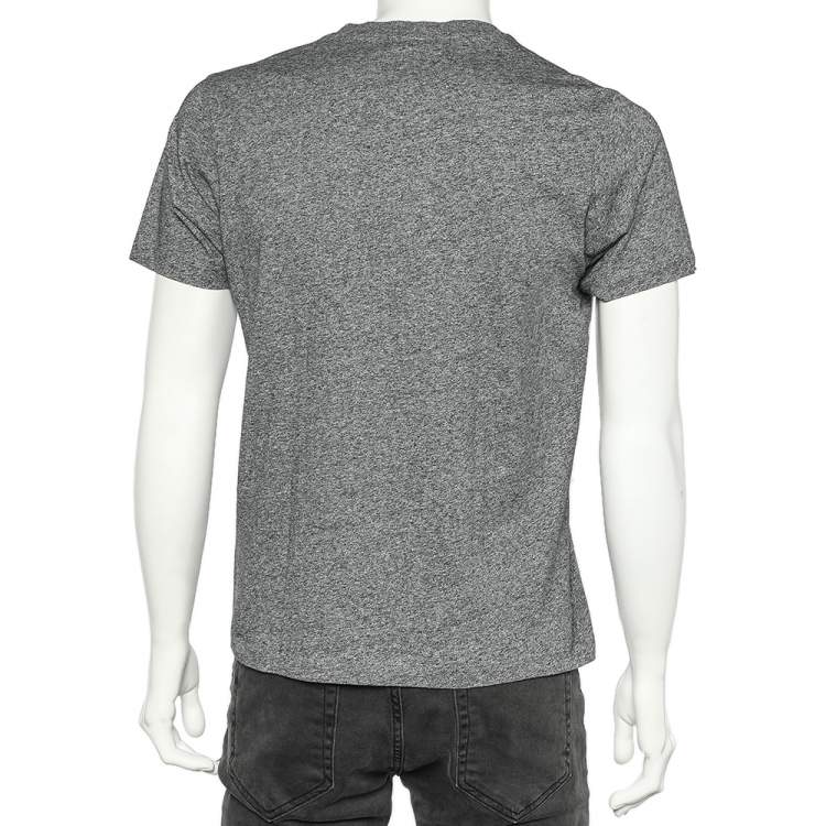 Pre Owned Kenzo Charcoal Grey Tiger Printed Cotton Knit Crewneck T-Shirt M