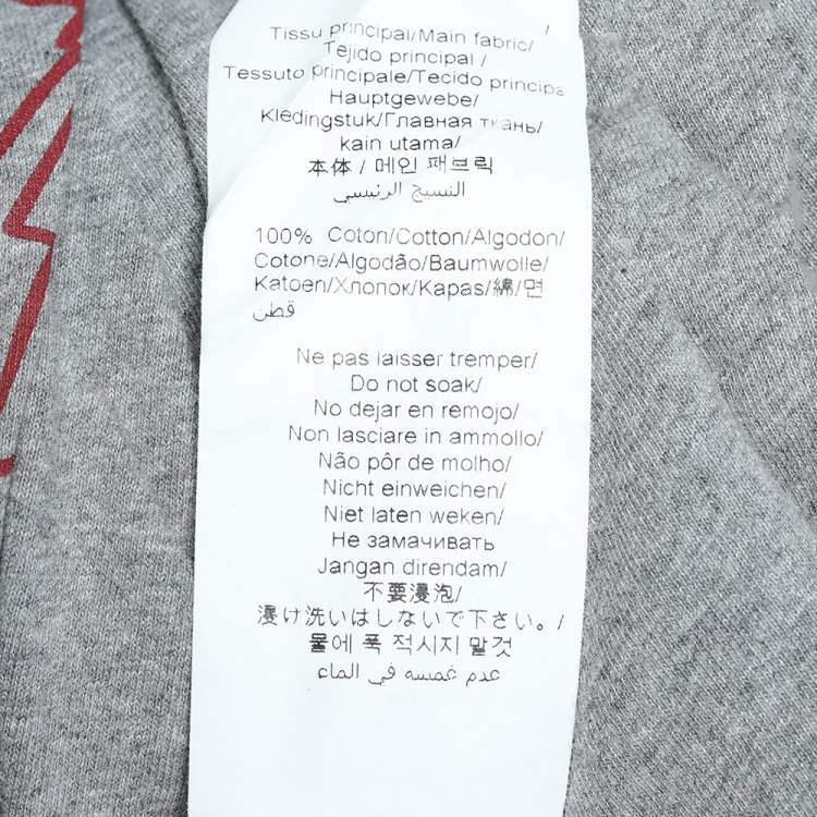 Pre Owned Kenzo Grey Tiger Printed Cotton Crewneck T-Shirt 3XL