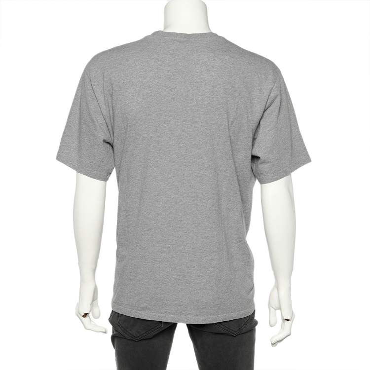 Pre Owned Kenzo Grey Tiger Printed Cotton Crewneck T-Shirt 3XL