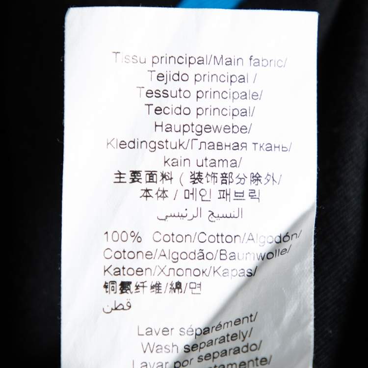 Pre Owned Kenzo Black Eye Print Cotton Crew Neck T-Shirt S