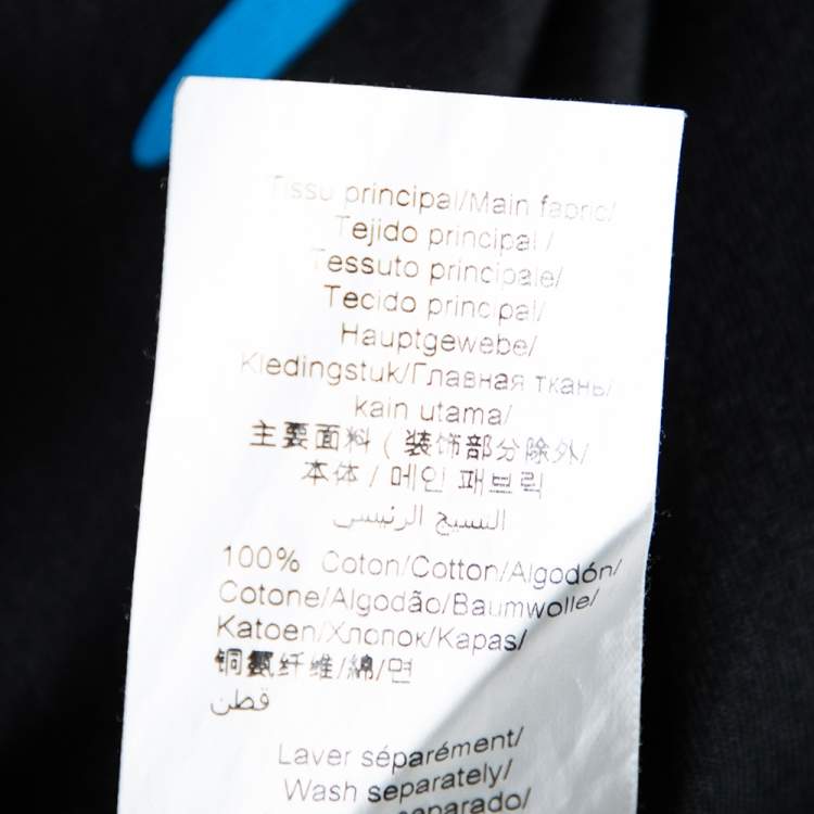 Pre Owned Kenzo Black Eye Print Cotton Crew Neck T-Shirt S