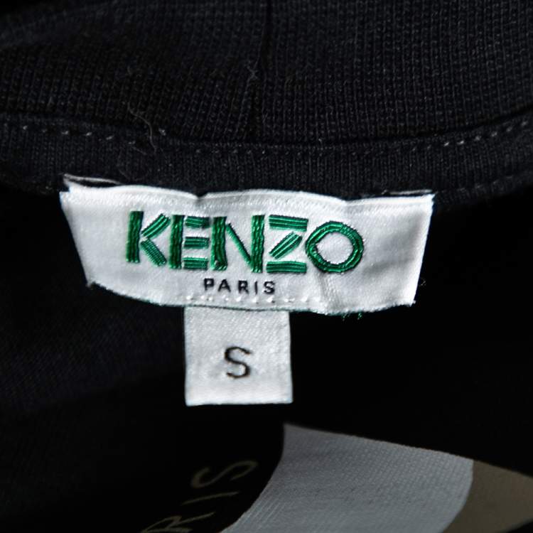 Pre Owned Kenzo Black Eye Print Cotton Crew Neck T-Shirt S