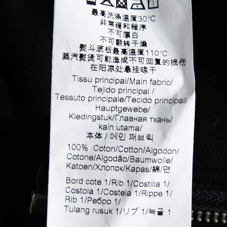 مملوكة مسبقًا Kenzo Black Cotton Tiger Embroidered Zip Front Jacket S