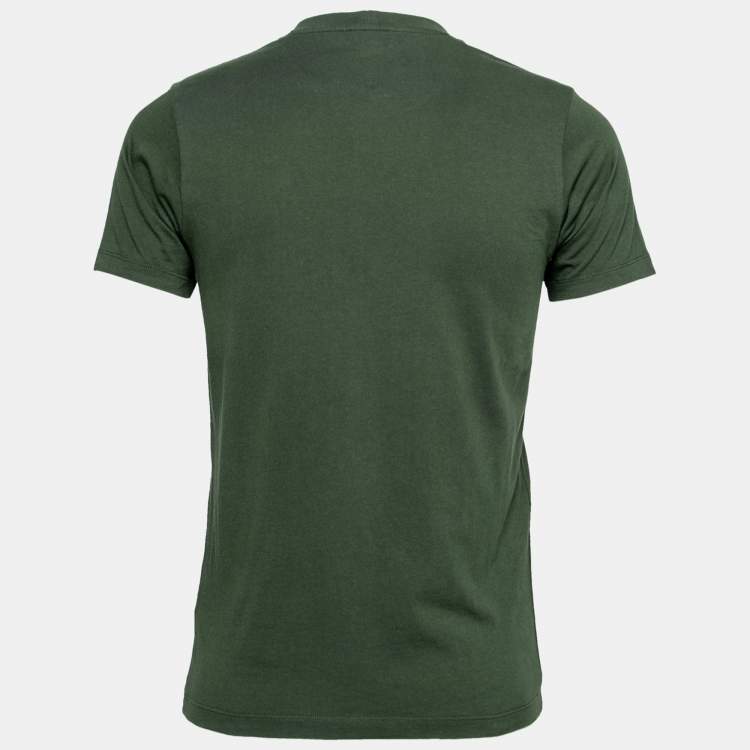 Pre Owned Kenzo Green Tiger Printed Cotton Short Sleeve T-Shirt S
