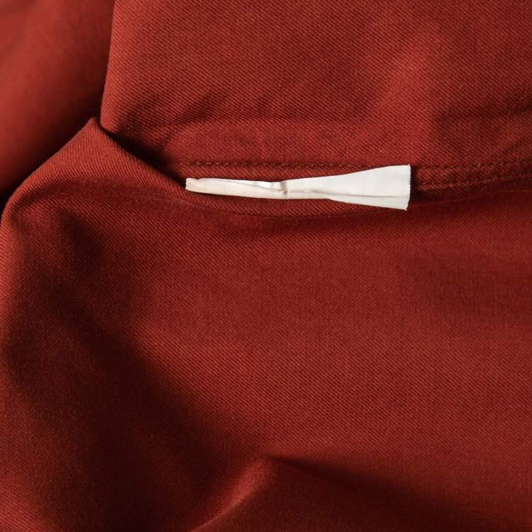 Pre Owned Kenzo Brown Cotton Tiger Embroidered Button Front Long Sleeve Shirt L