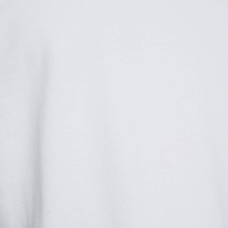 مملوكة مسبقًا Kenzo White Jersey Logo Cuff Print T-Shirt S