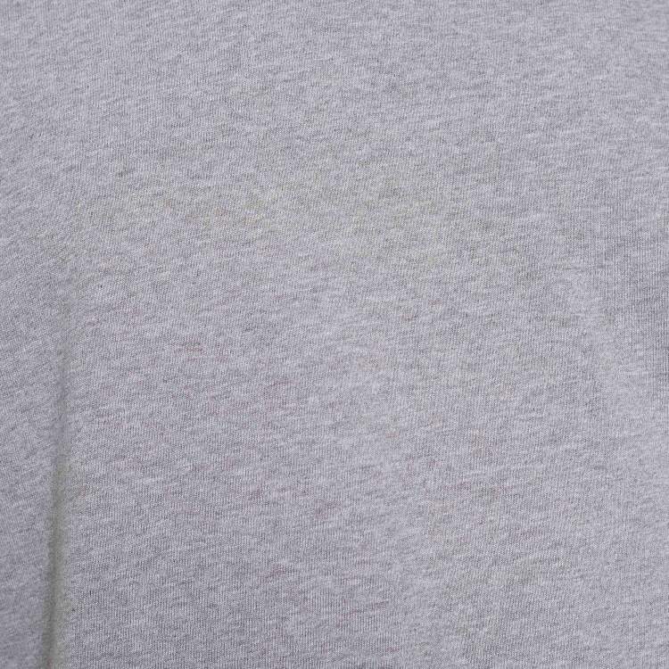Pre Owned Kenzo Grey Jersey Logo Cuff Print T-Shirt S