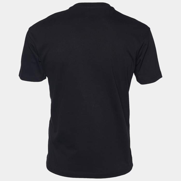 مملوكة مسبقًا Kenzo Black Tiger Embroidered Cotton Knit T-shirt S