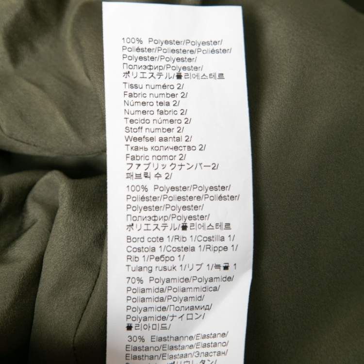 مملوكة مسبقًا Kenzo Green Synthetic Multi-Pocket Bomber Jacket M