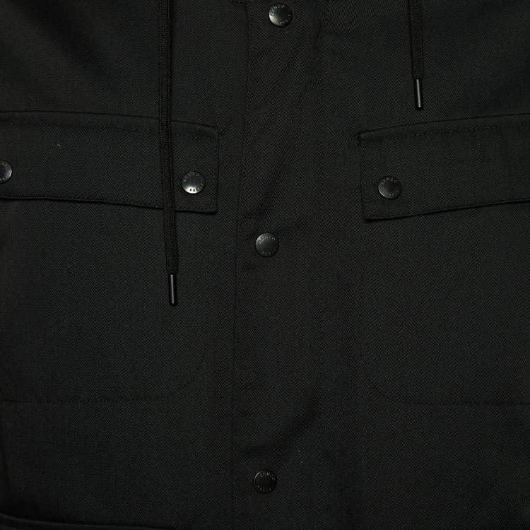مملوكة مسبقًا Kenzo Black Quilted Lined Hooded Jacket S