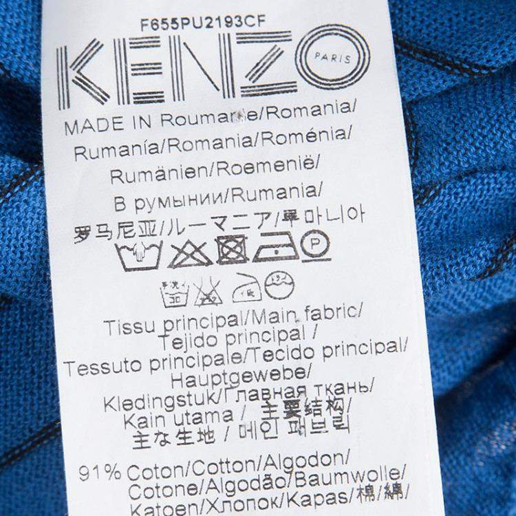 Pre Owned Kenzo Multicolor Striped Crew Neck Sweater L 