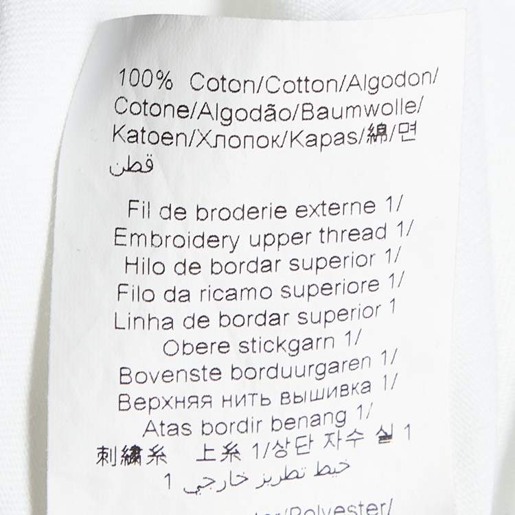 مملوكة مسبقًا Kenzo White Tiger Printed Cotton Contrast Detail T-Shirt XL