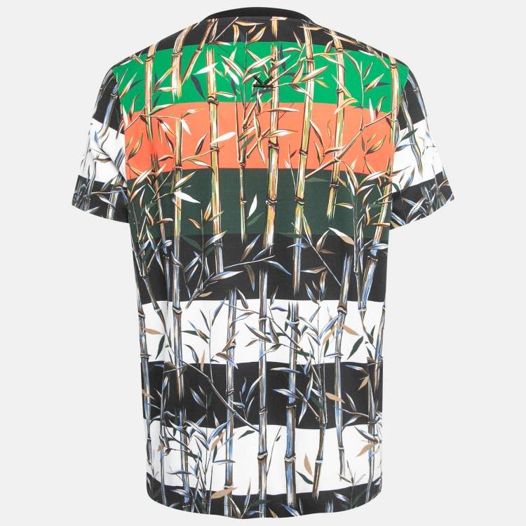 Pre Owned Kenzo Momento No2 Multicolor Bamboo Print Cotton Crew Neck T-Shirt M