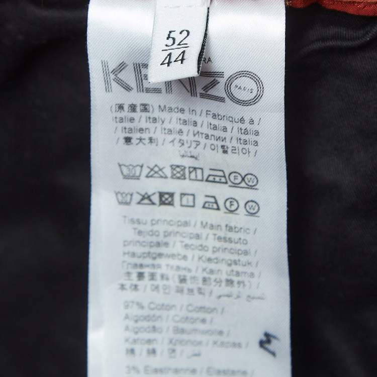 Pre Owned Kenzo Navy Blue Cotton Elasticated Waist Trousers XL