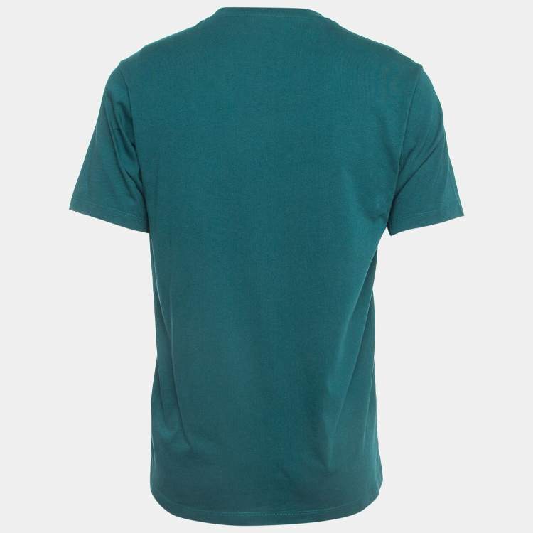 Pre Owned Kenzo Green Tiger Printed Cotton T-Shirt L