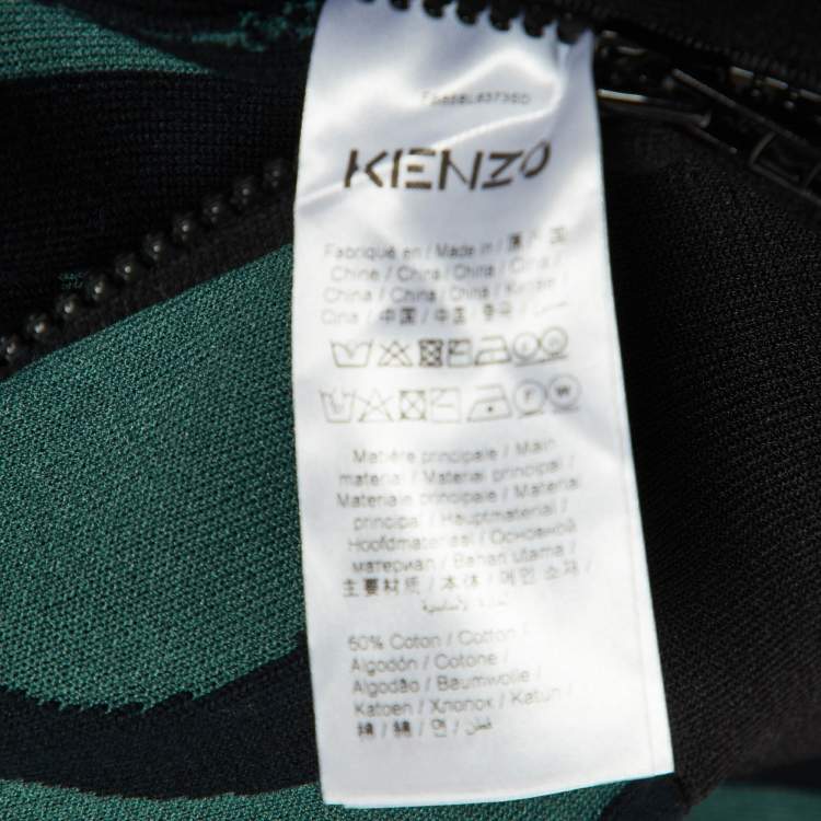 Pre Owned Kenzo Green Logo Knit Track Suit Set M/S