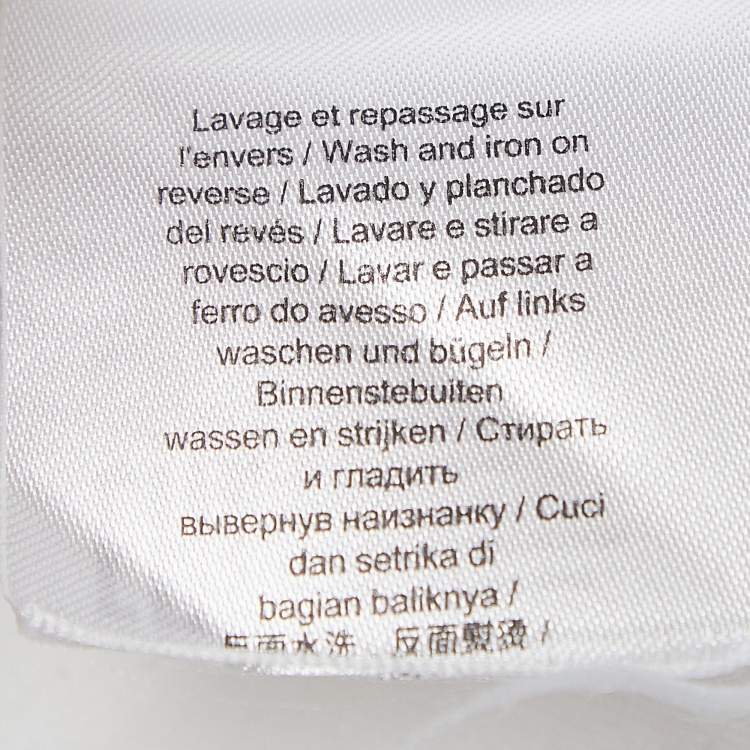 Pre Owned Kenzo White Logo Print Cotton Crew Neck T-Shirt XL
