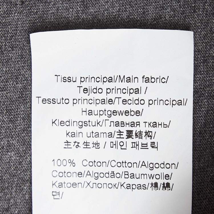 Pre Owned Kenzo Grey Printed Cotton Half Sleeve T-Shirt S