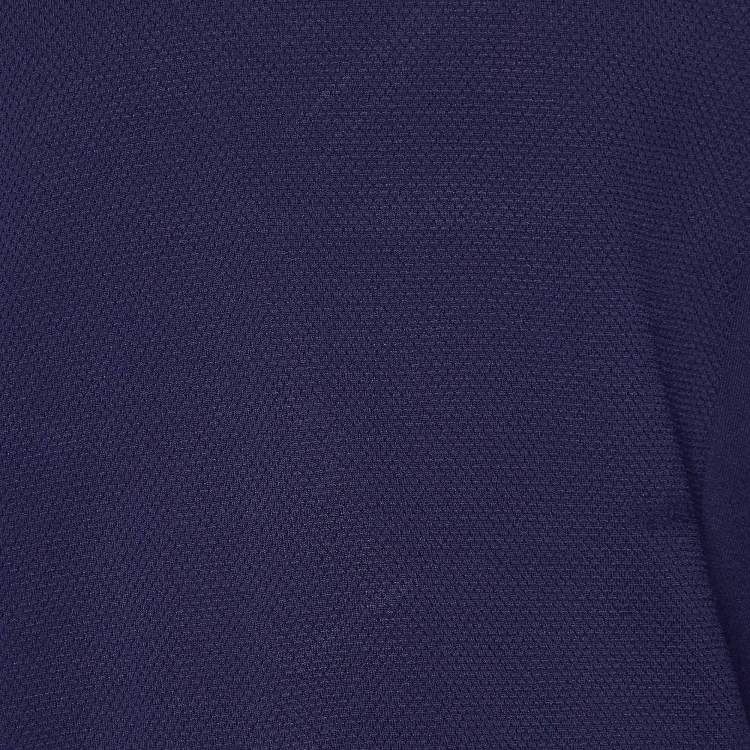 Pre Owned Kenzo Navy Blue Textured Knit Crew Neck Jumper XL