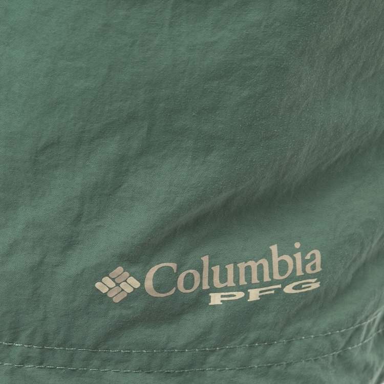 Pre Owned Kith X Columbia Beige/Green Deschutes Valley Reversible Shorts M
