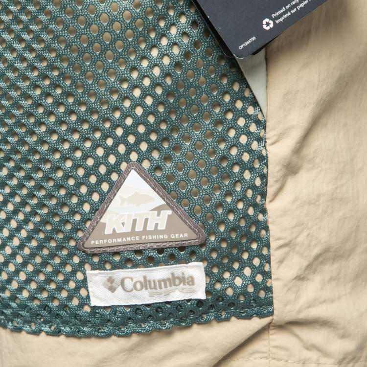 Pre Owned Kith X Columbia Beige/Green Deschutes Valley Reversible Shorts M