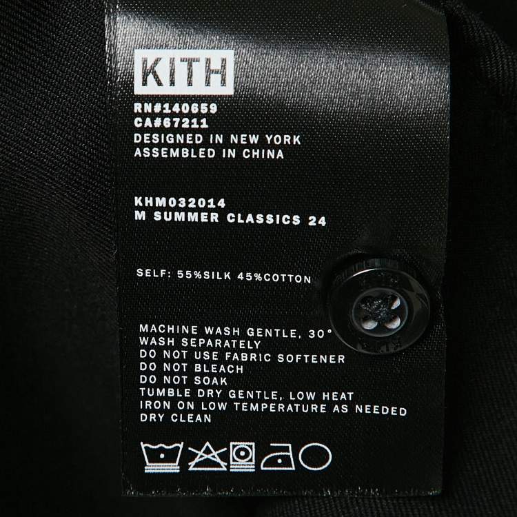Pre Owned Kith Black Silk & Cotton Thompson Crossover Shirt S