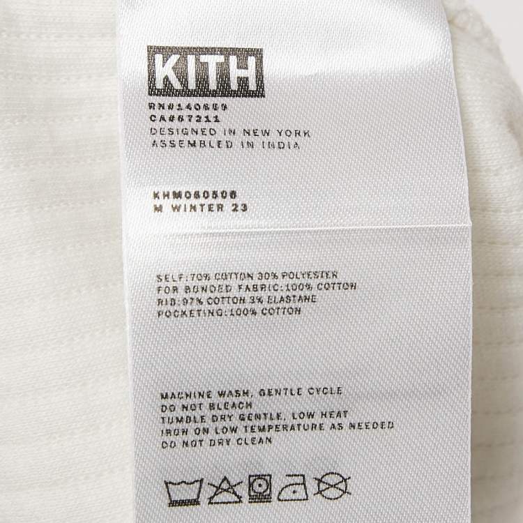 Pre Owned Kith White Rib Knit Pleated Trousers S