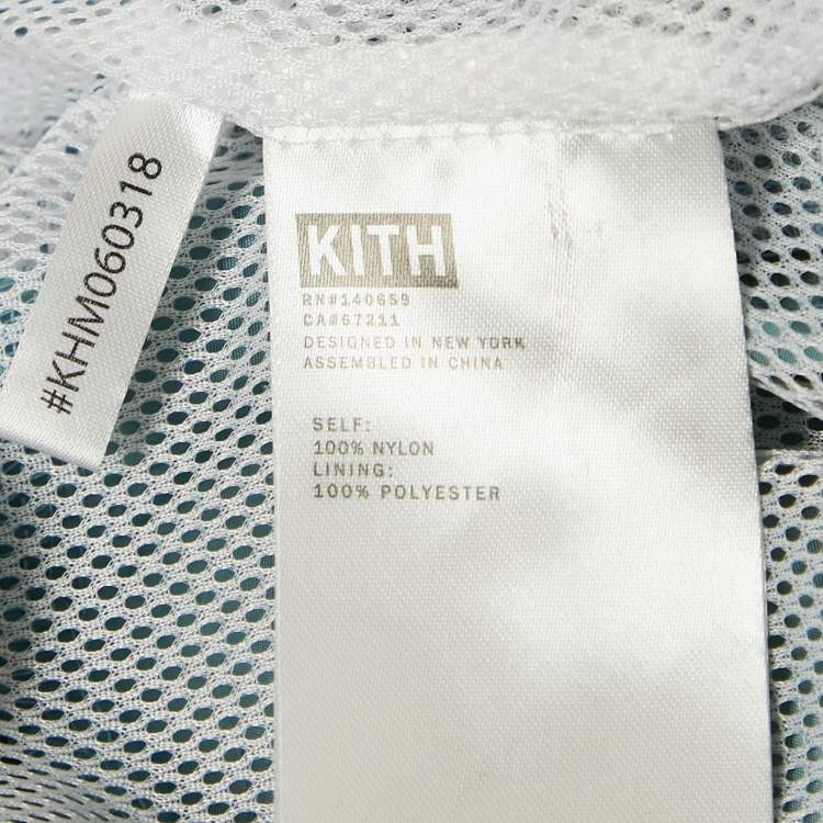 Pre Owned Kith Blue Logo Embroidery Nylon Shorts M