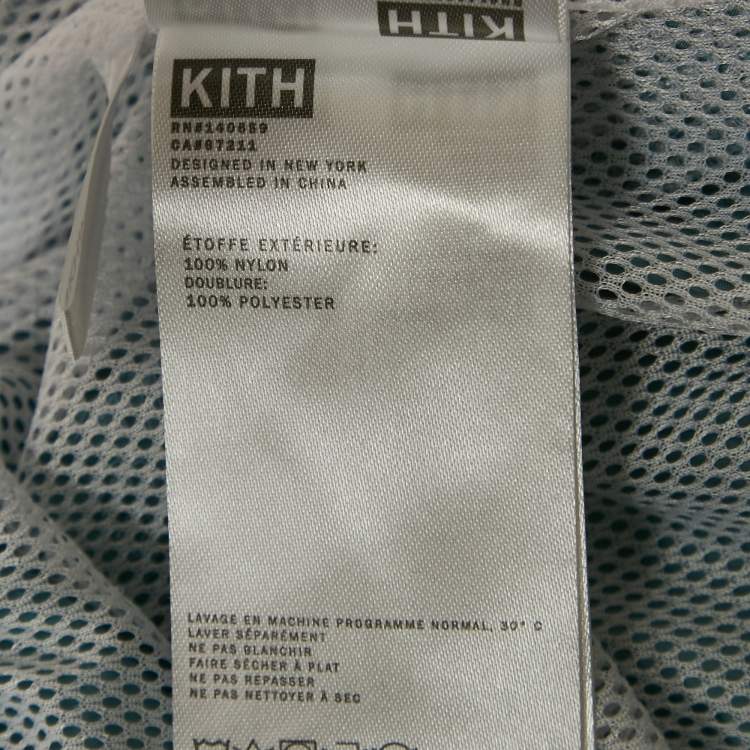 Pre Owned Kith Blue Logo Embroidery Nylon Shorts M