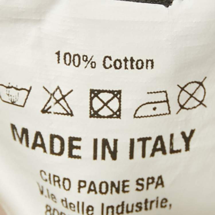 Pre Owned Kiton Grey Logo Embroidery Cotton Crew Neck T-Shirt S