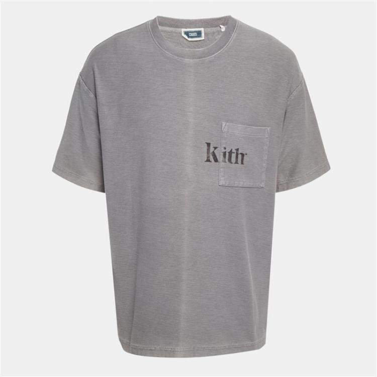 مملوكة مسبقًا Kith Grey Jersey Quinn T-Shirt L