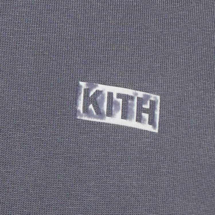 Pre Owned Kith Grey Logo Print Jersey Crewneck T-Shirt L