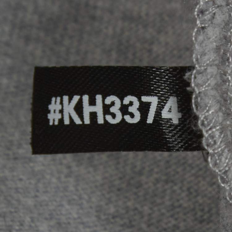 Pre Owned Kith Grey Logo Flocked Jersey Crewneck T-Shirt M