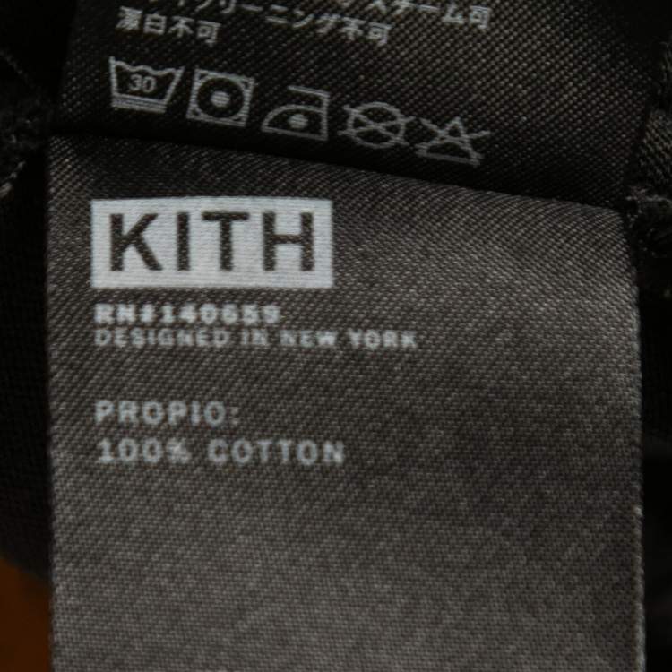 Pre Owned Kith X Looney Tunes Black Printed Cotton Crew Neck T-Shirt L