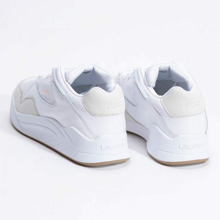 مملوكة مسبقًا Lacoste White Court Slam Perforated Leather White Sneakers Size 42.5 (Available for UAE Customers Only)