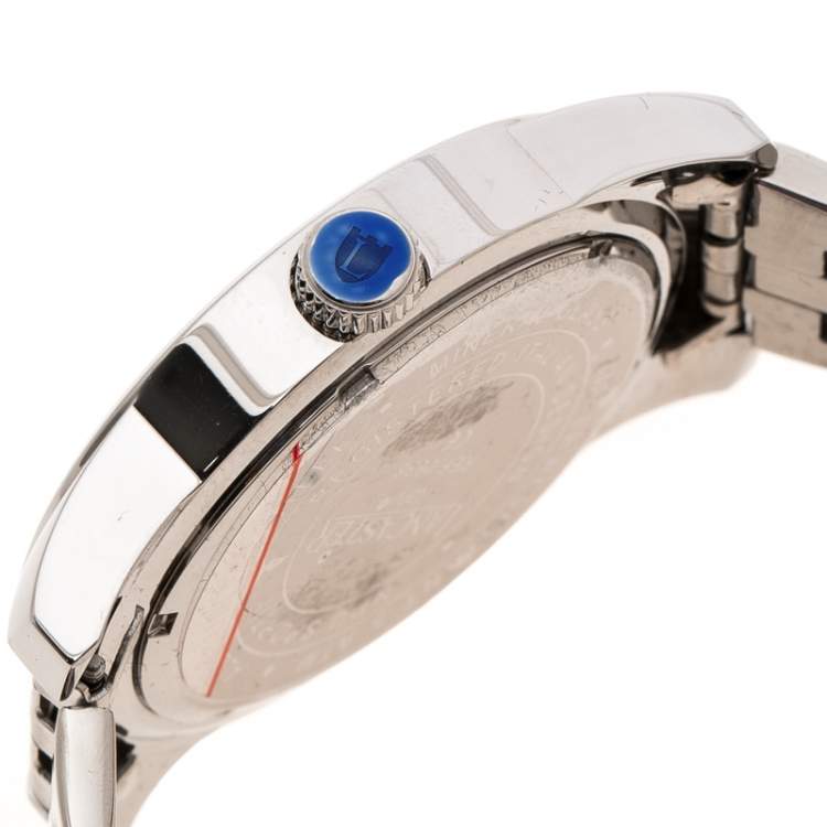Pre Owned Lancaster Silver White Stainless Steel NPU Sportif Men's Wristwatch 44 mm