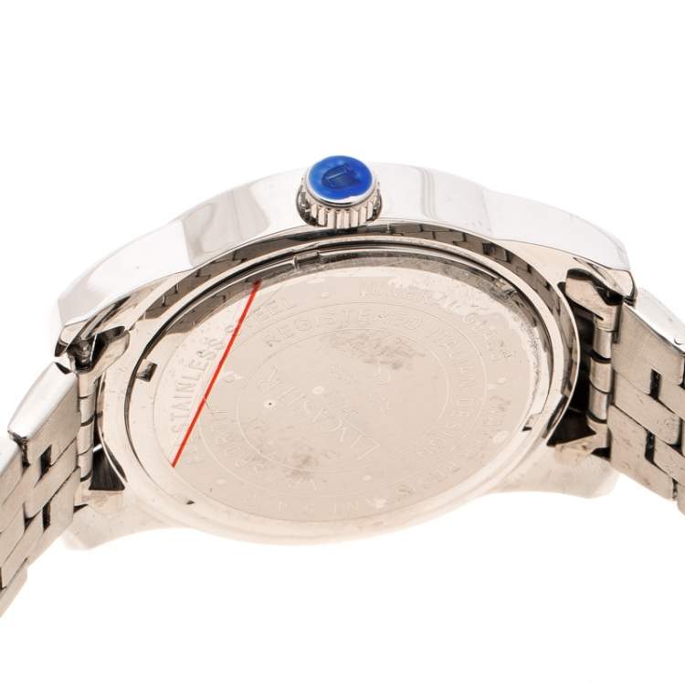 Pre Owned Lancaster Silver White Stainless Steel NPU Sportif Men's Wristwatch 44 mm