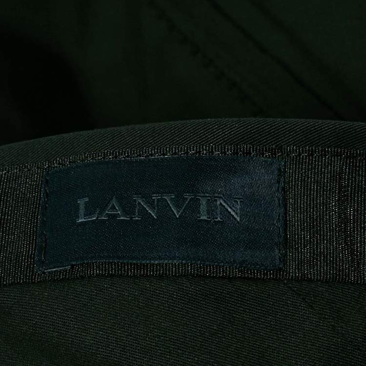 Pre Owned Lanvin Black Cotton Formal Trousers L