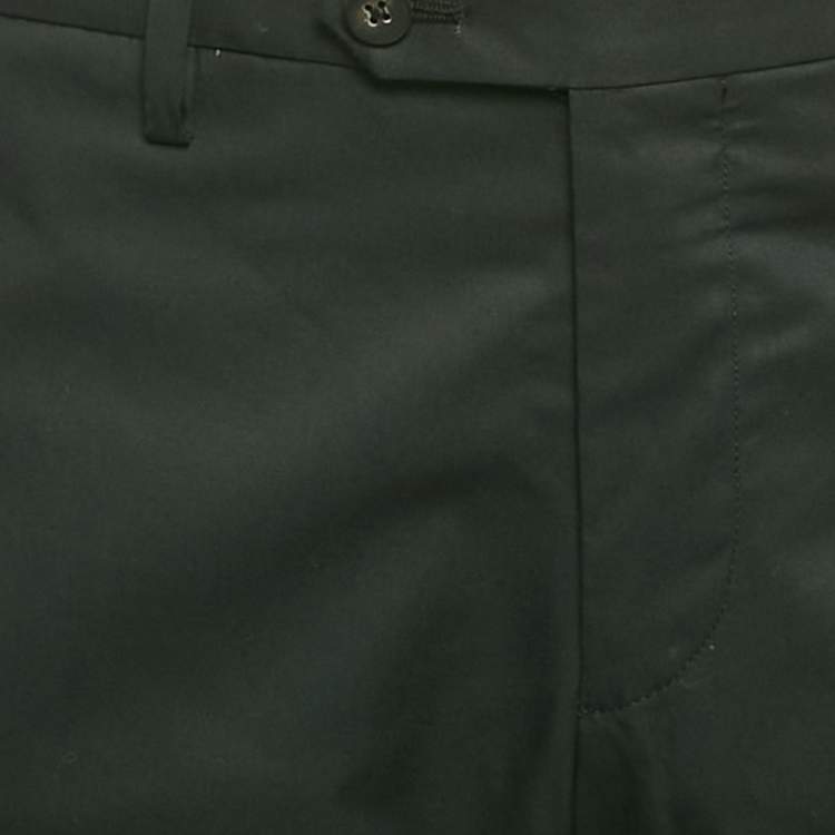 Pre Owned Lanvin Black Cotton Formal Trousers L